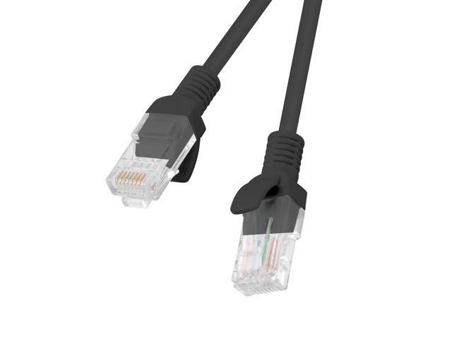 Кабел Lanberg patch cord CAT.5E 0.5m, black