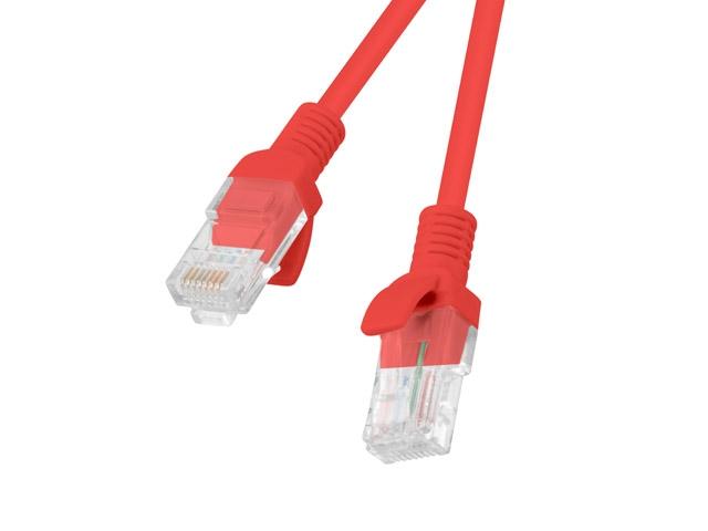 Кабел Lanberg patch cord CAT.5E 0.5m, red
