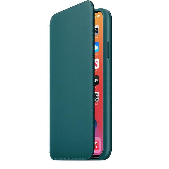 Калъф Apple iPhone 11 Pro Max Leather Folio - Peacock (Seasonal Spring2020)