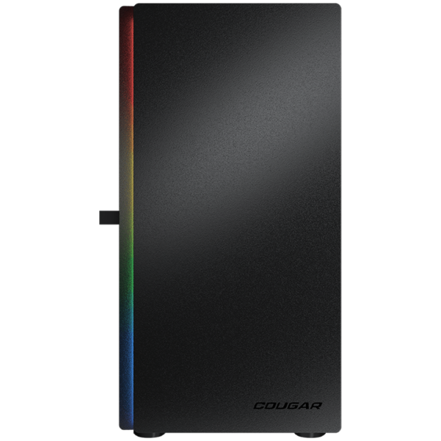 Кутия COUGAR Purity RGB, USB 3.0 x 2, USB 2.0 x 1, Mic x 1 / Audio x 1, Mini ITX / Micro ATX, черна
