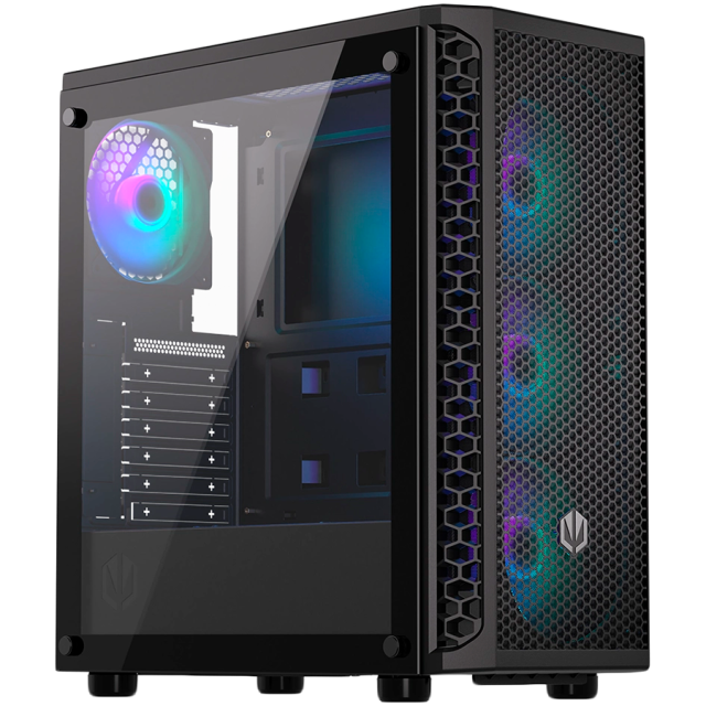 Кутия Endorfy Signum 300 ARGB, Mid-Tower, 2x USB-A (3.1 GEN 1), 1x Audio/1x Mic, ATX/mATX/mITX