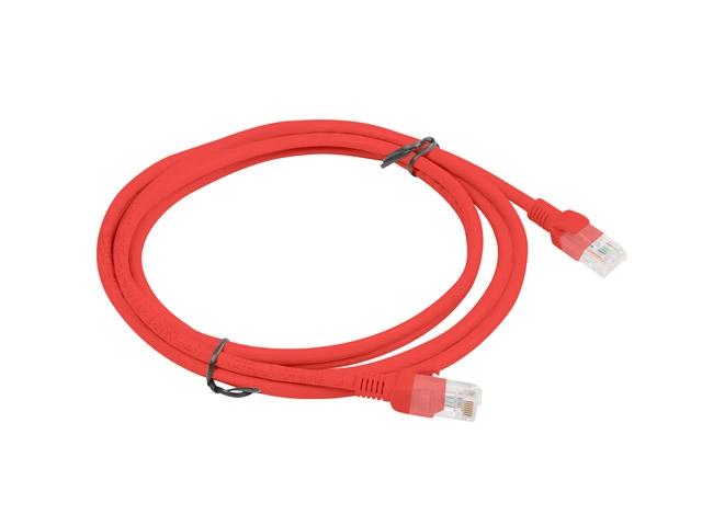 Кабел Lanberg patch cord CAT.5E 2m, red