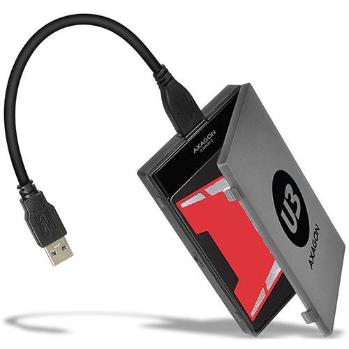 Кутия Axagon ADSA-1S6, заHDD/SSD, от SATA III 6Gb/s, към USB 3.0, 2.5" (6.35 cm) , сив