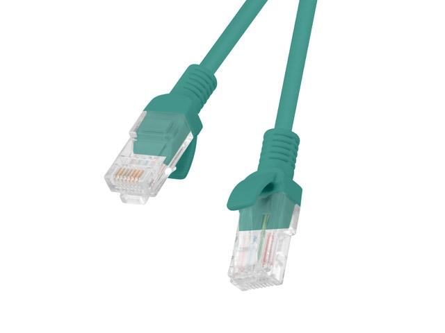 Кабел Lanberg patch cord CAT.5E 10m, green