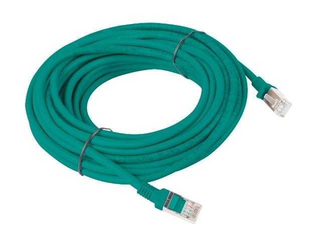 Кабел Lanberg patch cord CAT.5E 10m, green