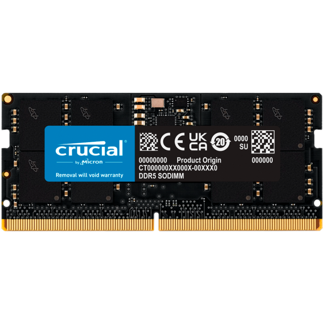Памет Crucial 16GB DDR5 4800MHz SODIMM, CL40, 1.1V