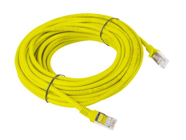 Кабел Lanberg patch cord CAT.5E 10m, yellow
