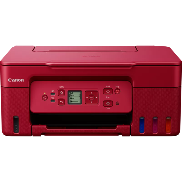 Мастилоструйно многофункционално устройство Canon G3470 AIO RED, A4 цветен, принтер/копир/скенер, 4800 x 1200 dpi, до 11 стр/мин, Wi-Fi, USB