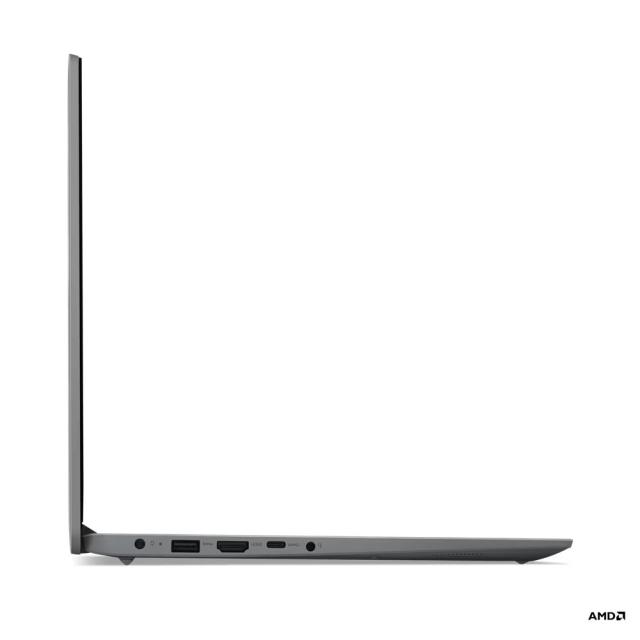 Лаптоп Lenovo IdeaPad 1 15AMN7, (4-ядрен) AMD Ryzen 5 7520U 2.8/4.3GHz, 15.6" (39.62 cm) Full HD Anti-Glare дисплей, 8GB LPDDR5, 512GB SSD NVMe, 1x USB-C 3.2 Gen 1, Free DOS