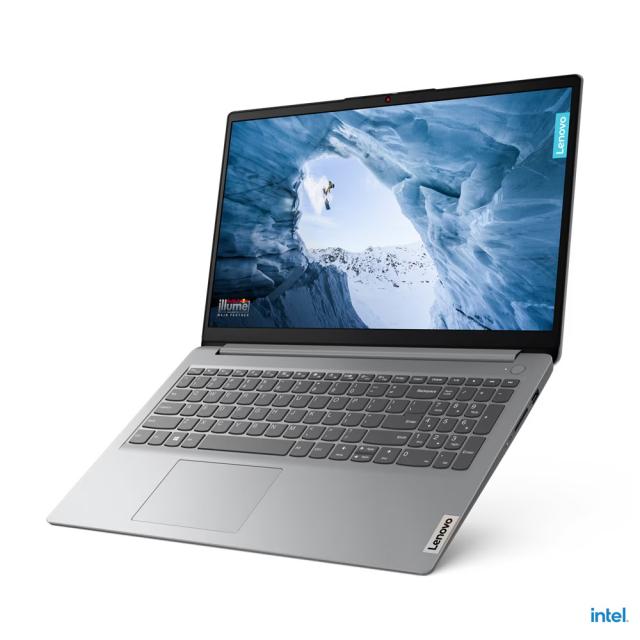 Лаптоп Lenovo IdeaPad 1 15IJL7, (2-ядрен) Intel Celeron® N4500 (2C / 2T, 1.1 / 2.8GHz, 4MB L3), 15.6'' (39.62 cm) HD (1366x768) TN 220nits Anti-glare, 4GB DDR4, 128GB eMMC 5.1, Windows 11 Pro