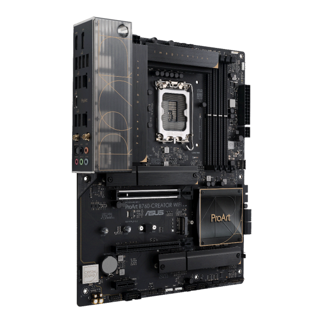 Дънна платка ASUS ProArt B760-Creator WiFi, LGA 1700, 4x DDR5, PCIe 5.0, 3 x M.2, 4x SATA 6Gb/s ports, Wi-Fi 6, BT, 1x USB Type-C, ATX
