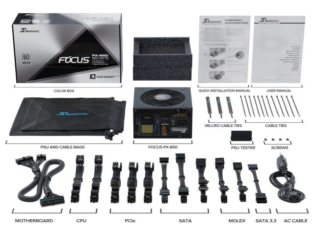 Захранване Seasonic FOCUS PX-850, 850W, 80+ Platinum