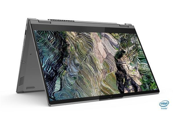 Лаптоп Lenovo ThinkBook 14s Yoga Intel Core i7-1165G7 (2.8GHz up to 4.7GHz, 12MB), 16GB (8GB+8GB) DDR4 3200MHz, 512GB SSD, 14" FHD (1920x1080) IPS Glossy, Touch, Intel Iris Xe Graphics, WLAN, BT, 720p Cam, Backlit KB, FPR, Mineral Grey, 4 cell, Win 1
