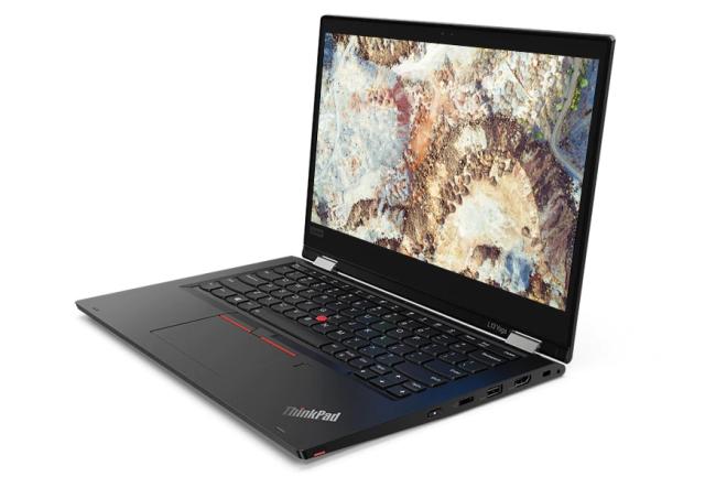 Лаптоп Lenovo ThinkPad L13 Yoga Intel Core i7-10510U (1.8GHz up to 4.9GHz, 8MB), 8GB DDR4 2666MHz, 512GB SSD, 13.3" FHD (1920x1080) IPS, AR, Intel UHD Graphics, Touch, WLAN ac, BT, 720p&IR&World Facing Cam, 4 cell, KB Backlit, SCR, FPR, Pen Pro, Blac