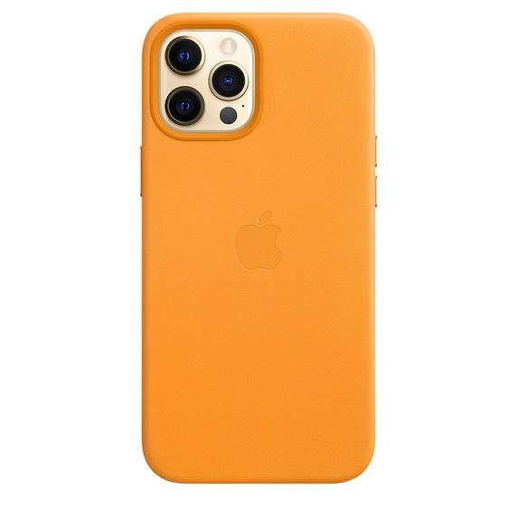 Калъф Apple iPhone 12 Pro Max Leather Case with MagSafe - California Poppy (Seasonal Fall 2020)