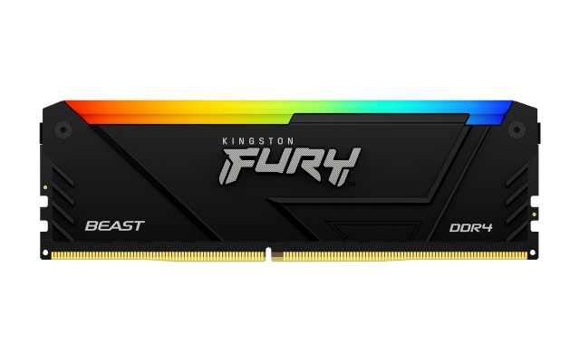 Памет Kingston FURY Beast Black RGB 16GB DDR4 3600MHz, CL18, 1.35 V 