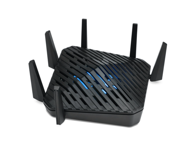 Рутер Acer Predator Connect W6 FF, 7800 Mbps, 2.4GHz/5GHz/6GHz, Wireless AX, 4x LAN1000, 1x WAN2500