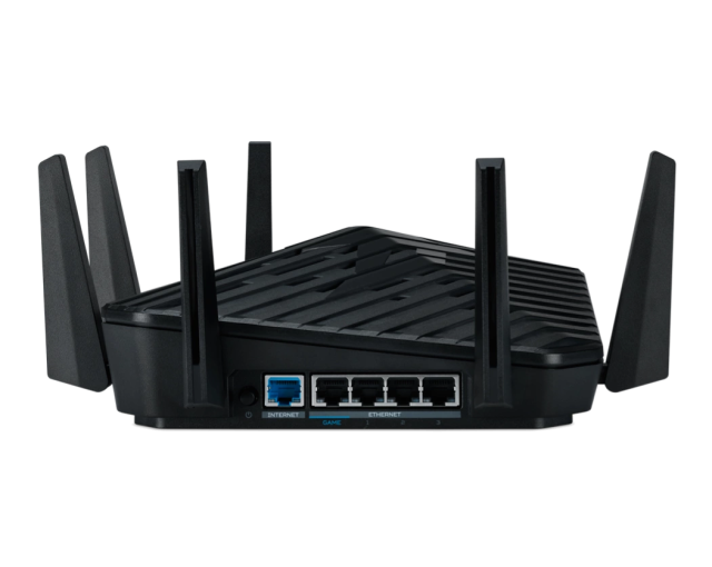 Рутер Acer Predator Connect W6 FF, 7800 Mbps, 2.4GHz/5GHz/6GHz, Wireless AX, 4x LAN1000, 1x WAN2500
