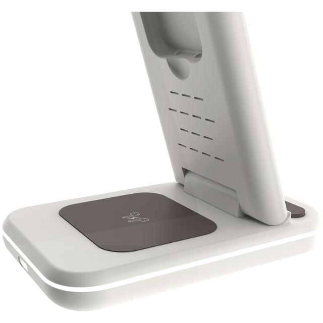 Безжична станция за зареждане на iWatch / iPhone / TWS слушалки Canyon WS-304, 3-В-1 за безжичнно зареждане, 15W/10W/7.5W/5W, бежово