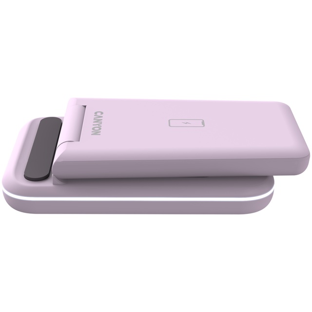 Безжична станция за зареждане на iWatch / iPhone / TWS слушалки Canyon WS-304, 3-В-1 за безжичнно зареждане, 15W/10W/7.5W/5W, розова