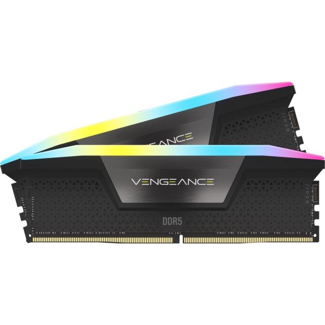 Памет Corsair Vengeance Black RGB 32GB (2x16GB) DDR5 4800MHz/6400MT/s, CL46, 1.25V 