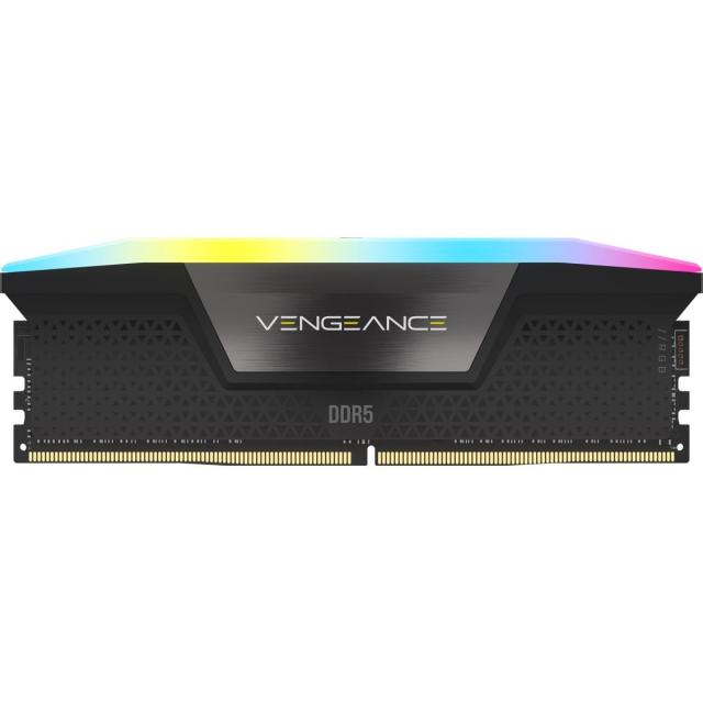 Памет Corsair Vengeance Black RGB 32GB (2x16GB) DDR5 4800MHz/6400MT/s, CL46, 1.25V 