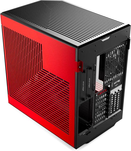 Кутия HYTE Y60 W Tempered Glass, 2x USB 3.0, 1x USB-C 3.2, Черно и Червено, EATX/ATX/mATX/ITX