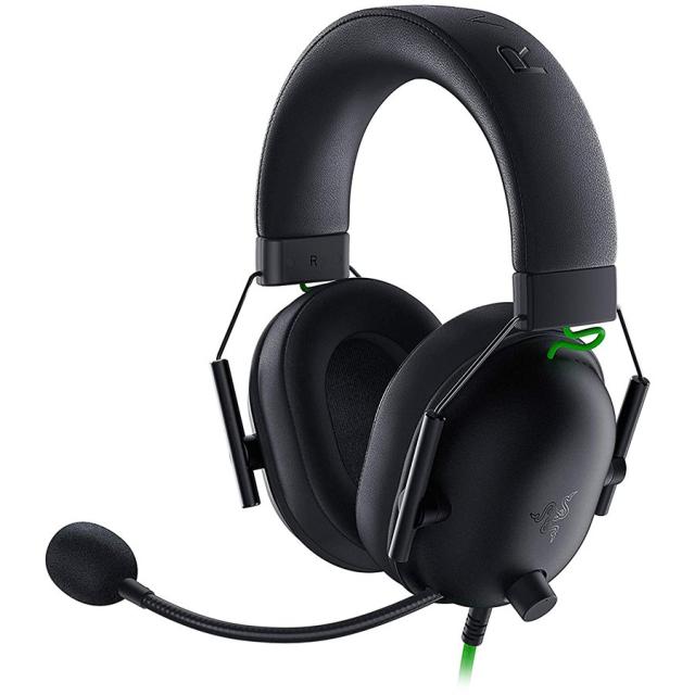 Слушалки Razer Blackshark V2, микрофон, виртуален 7.1 Surround, USB аудио карта, 3.5mm жак, черни