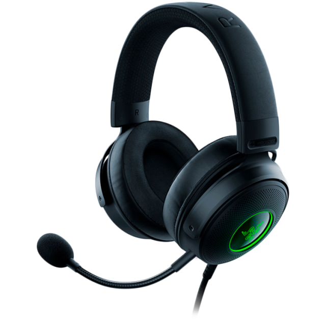 Слушалки Razer Kraken V3, разглобяем микрофон, RGB , USB-A, черни