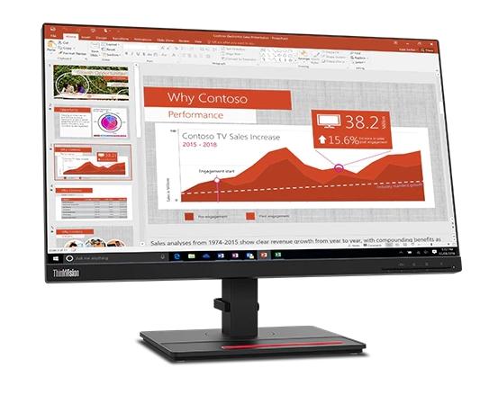Монитор Lenovo ThinkVision T24i-2L 23.8", IPS, 6 ms, 250 cd/m2, 1000:1, 1920x1080, Tilt, Swivel, Pivot, Height Adjust Stand, HDMI, DP, VGA, 4 x USB
