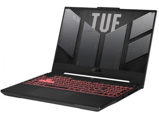 Лаптоп ASUS TUF Gaming A15 2023 FA507XI-HQ015W, 15.6'' (39.62 cm), WQHD/IPS/165Hz/Anti-glare display, AMD Ryzen 9 7940HS (4.0/5.2GHz, 16M), NVIDIA RTX 4070 8GB GDDR6 DLSS 3, 16GB DDR5, 1 TB SSD, Windows 11 Home