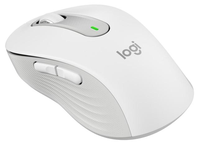 Безжична Мишка Logitech Signature M650 L for Business, оптична (4000 dpi), Off-white Large, Бяла