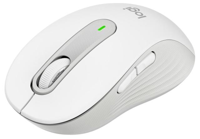 Безжична Мишка Logitech Signature M650 L for Business, оптична (4000 dpi), Off-white Large, Бяла