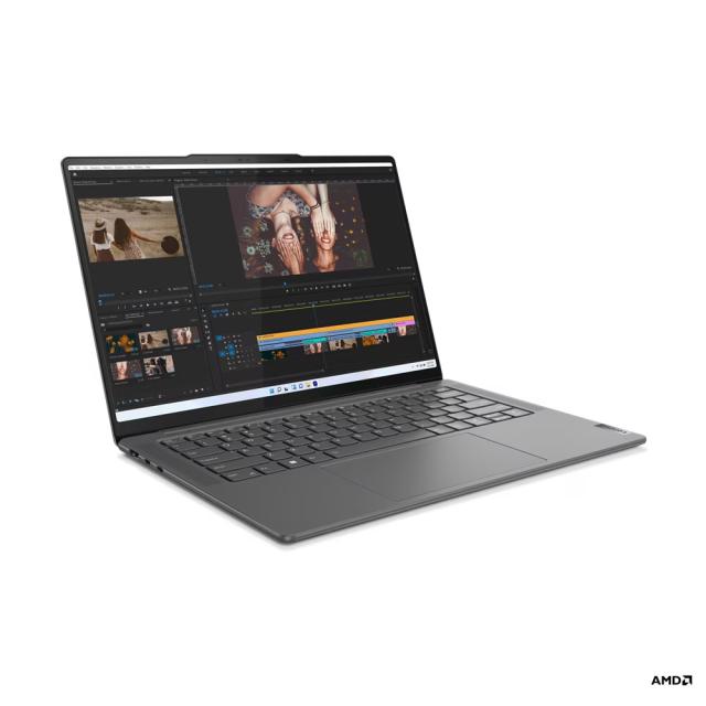 Лаптоп LENOVO Yoga Pro 7 14ARP8, AMD Ryzen™ 5 7535HS (6C /  3.3 / 4.55GHz, 16MB), 14.5" (36.83 cm) 2.5K ,IPS 350nits Anti-glare, 100% sRGB, 90Hz, 16GB LPDDR5, SSD 512SSD M.2 PCIe 4.0x4, Free DOS