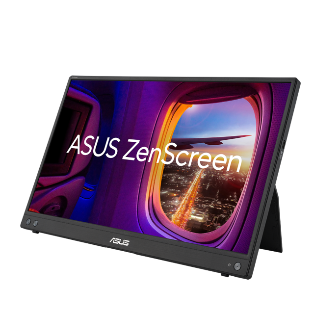 Монитор ASUS ZenScreen MB16AHV 15.6" (39.62 cm) IPS FHD (1920x1080), USB Type-C x 2 (DP Alt Mode), Mini HDMI x 1, Blue Light Filter, Anti-glare surface, Antibacterial treatment