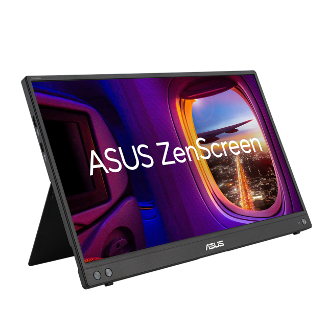 Монитор ASUS ZenScreen MB16AHV 15.6" (39.62 cm) IPS FHD (1920x1080), USB Type-C x 2 (DP Alt Mode), Mini HDMI x 1, Blue Light Filter, Anti-glare surface, Antibacterial treatment