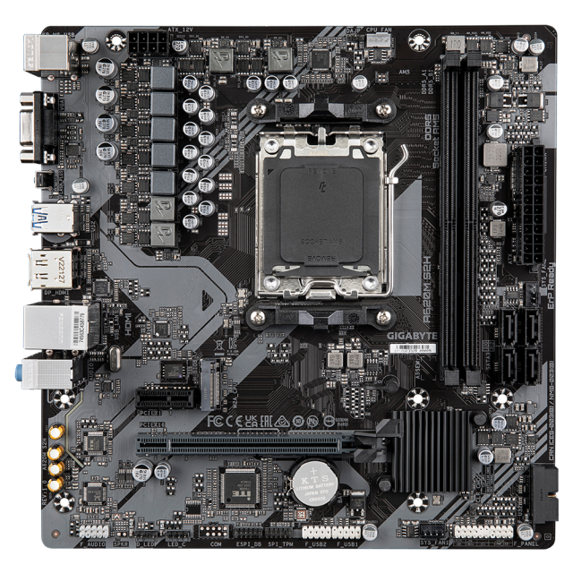 Дънна платка GIGABYTE A620M S2H, AM5, 2x DDR5,  1 x M.2 PCIe 4.0, 4 x SATA 6Gb/s, VGA, HDMI, DP, mATX