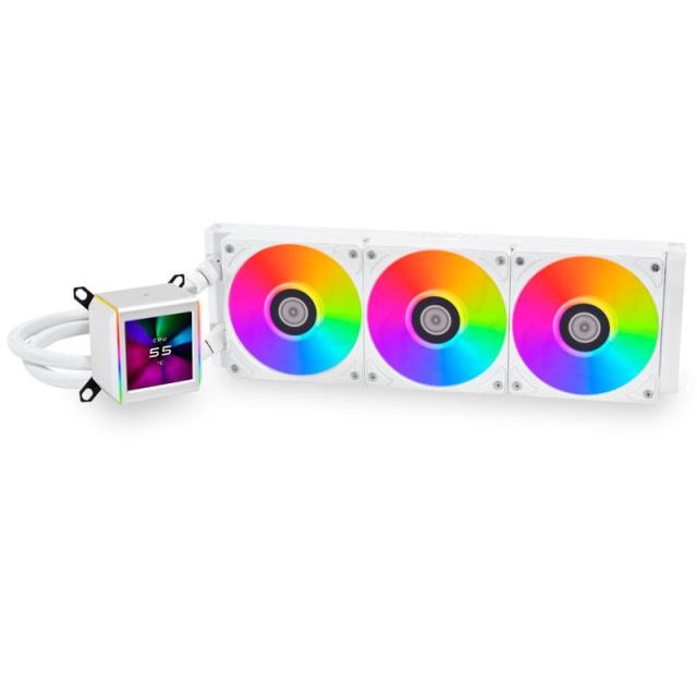 Охладител за процесор Lian Li GALAHAD II LCD 360 ARGB, White, AMD/Intel