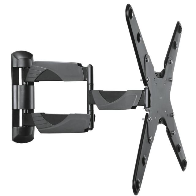 Стенна стойка за TV FULLMOTION, 3 звезди, 165 см (65"), 2 рамена, черна