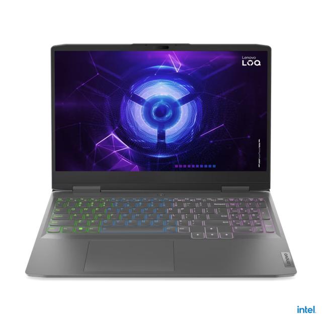 Лаптоп Lenovo LOQ 15IRH8, 15.6'' (39.62 cm), Full HD, Intel Core i5-12450H (1.5/4.4GHz, 12M), NVIDIA RTX 4050 6GB GDDR6, 16GB DDR5, 512GB SSD PCIe 4.0x4, Free DOS