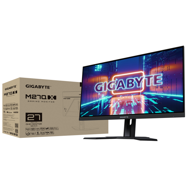 Монитор Gigabyte M27Q X 27.0" (68.58 cm) IPS QHD 2560x1440, 240Hz, 1 ms, USB Type-C, 2x HDMI, DP