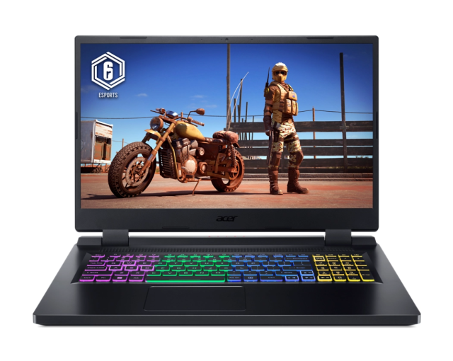 Лаптоп Nitro 5 AN517-55-78PR, (10-ядрен) Intel Core i7-12650H 2.3/4.7GHz, 17.3" (43.94 cm) IPS/LCD/144 Hz, NVIDIA GeForce RTX 4060 8GB, 16GB DDR5, 1TB SSD PCIe NVMe, Free DOS