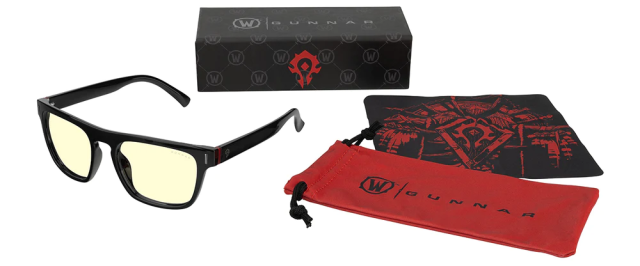 Комплект Очила + калъф GUNNAR x World of Warcraft Horde Edition Onyx - Amber