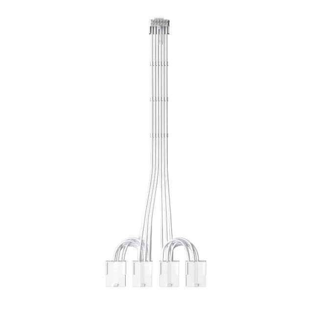  Удължителен кабел 1stPlayer Custom Sleeved Modding Cable White - 4 x PCIe 8-pin to 12VHPWR