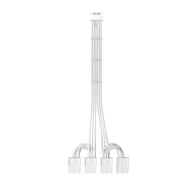  Удължителен кабел 1stPlayer Custom Sleeved Modding Cable White - 4 x PCIe 8-pin to 12VHPWR