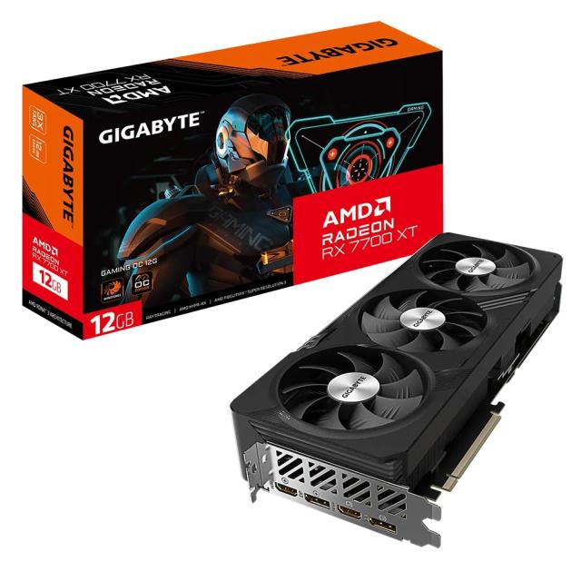 Видео карта GIGABYTE AMD Radeon RX 7700 XT OC 12GB GDDR6, 256-bit, 2xHDMI, 2xDP