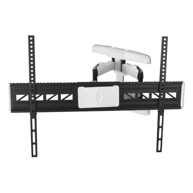 Стенна стойка за TV HAMA, Регулируема, 46"-90", до 75 кг, Черен/Бял