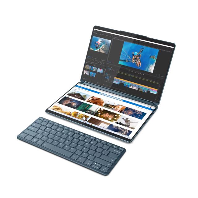Лаптоп Lenovo Yoga Book 9 13IRU8, (10-ядрен) Intel Core i7-1355U 1.7/5.0GHz, Dual 13.3" (33.78cm) WQXGA+ OLED Touch, 16GB LPDDR5X, 1TB SSD NVMe, 3x Thunderbolt 4, Windows 11 Home