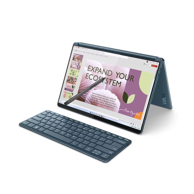 Лаптоп Lenovo Yoga Book 9 13IRU8, (10-ядрен) Intel Core i7-1355U 1.7/5.0GHz, Dual 13.3" (33.78cm) WQXGA+ OLED Touch, 16GB LPDDR5X, 1TB SSD NVMe, 3x Thunderbolt 4, Windows 11 Home