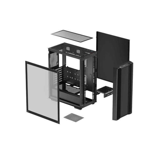 Кутия DeepCool CC560 Limited, 1 x USB 2.0, 1 x USB 3.0, HD Audio x 1, ATX, mATX, Mini-ITX